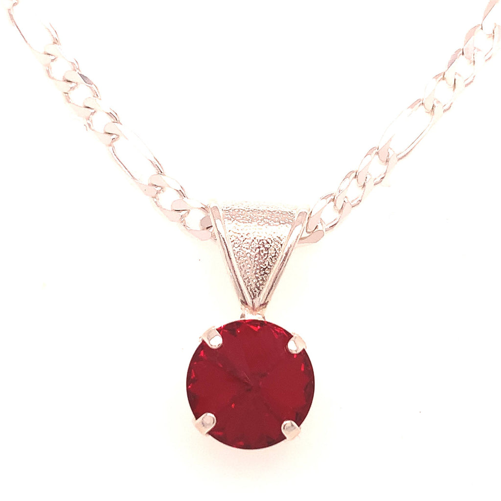 BLING PENDANT CHARM RUBY RED