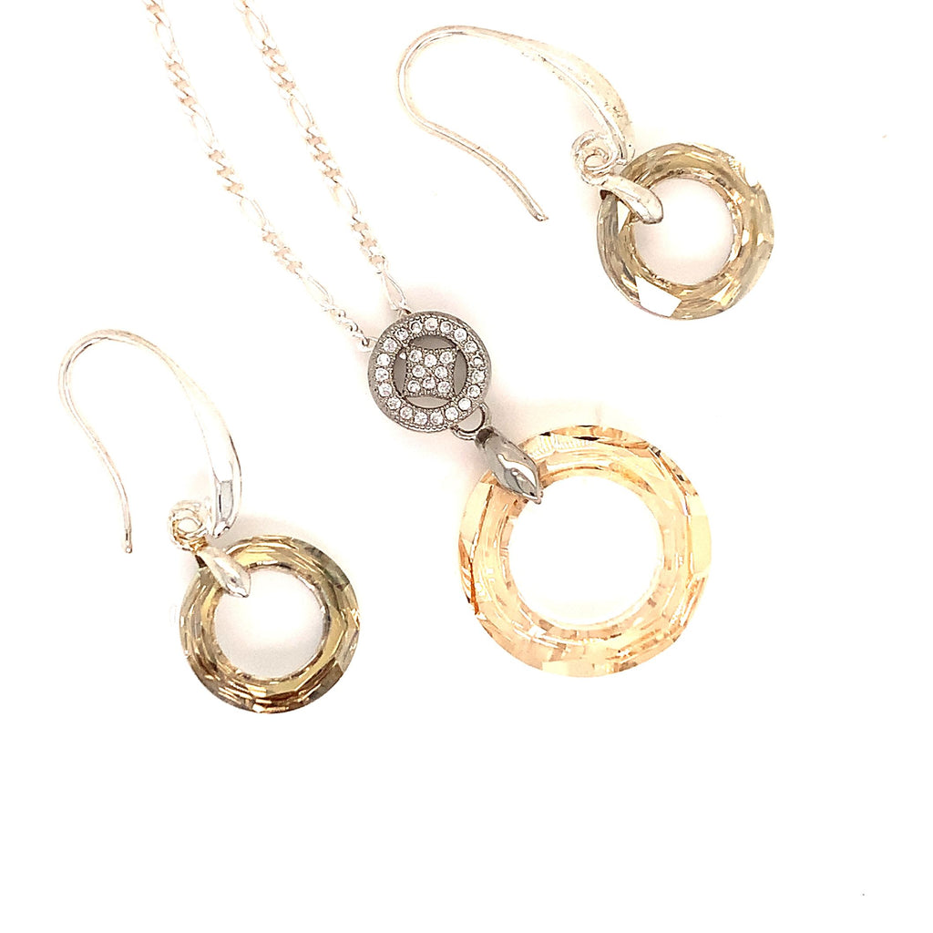 Cosmic Ring Necklace Set Gold