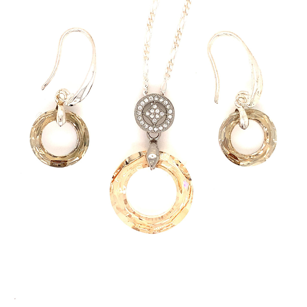 Cosmic Ring Necklace Set Gold