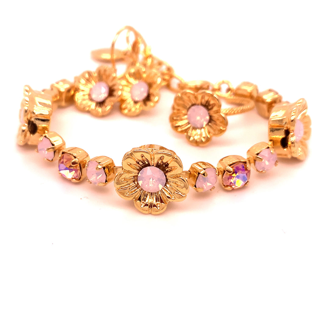 Pink Buttercup Bracelet with Pink Buttercup single drop earrings and Pink Buttercup Ring all sold separately